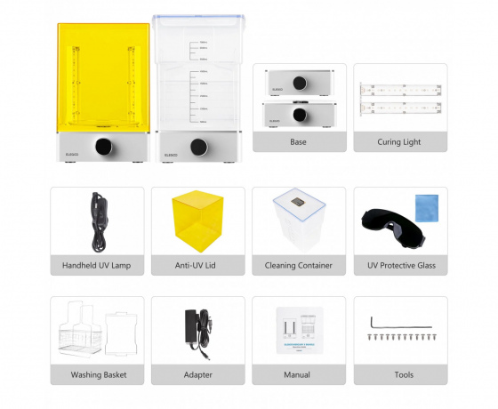 Фото 9 - Полимеризационная камера (УФ-камера) и Мойка Elegoo Mercury XS