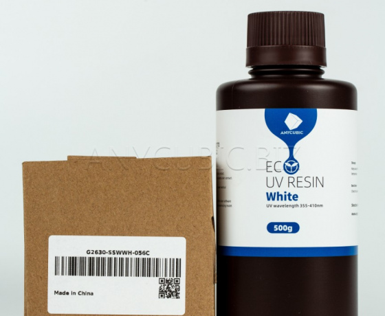 Фото 3 - Фотополимерная смола Anycubic Eco White (Белый) 0,5 кг