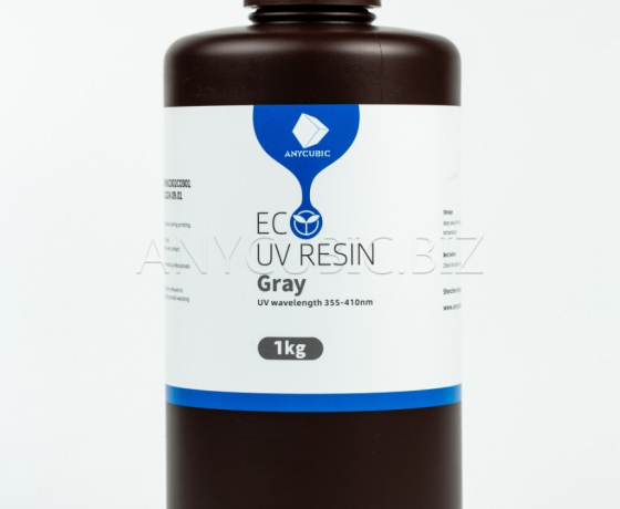 Фото 2 - Серая Эко Фотополимерная смола | Anycubic Eco Grey 1кг