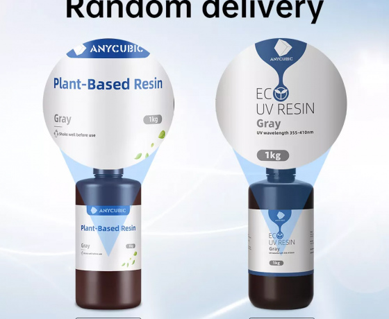 Фото 4 - Серая Эко Фотополимерная смола | Anycubic Eco Grey 1кг