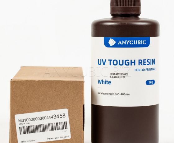 Фото 2 - БЕЛАЯ Гибкая фотополимерная смола Anycubic Flexible Tough Resin WHITE 1КГ