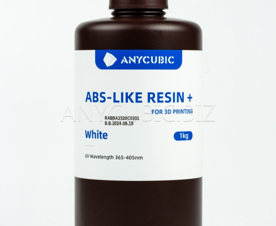 Фото 2 - Белая Aбс-образная Фотополимерная смола+ | Anycubic ABS-Like Resin+ White 1кг