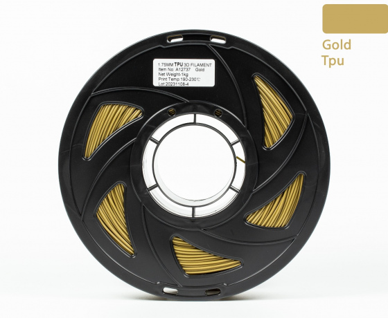 Фото 3 - TPU Filament (пластик) для 3D принтера Золотой 1кг, 1.75мм