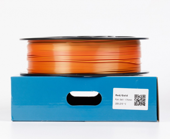 Фото 3 - Червоний Золотий Пла Пластик Шовковий | PLA SILK Red Gold 1кг | 1.75мм | 330м