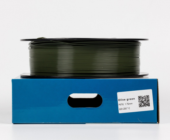 Фото 3 - Хакі Оливково-зелений PETG (ПЕТГ) coPET пластик для 3D принтера 1кг 1.75мм