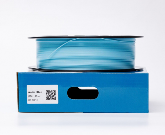 Фото 5 - Водно-блакитний PETG (ПЕТГ) coPET пластик для 3D принтера | WaterBlue PETG 1кг | 1.75мм | 330м
