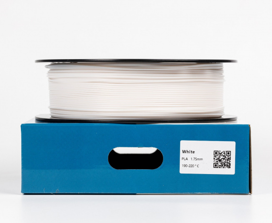 Фото 2 - Білий PLA пластик для 3D принтера | ⚔ Pla White ⚔ 1кг | 1.75мм | 330м
