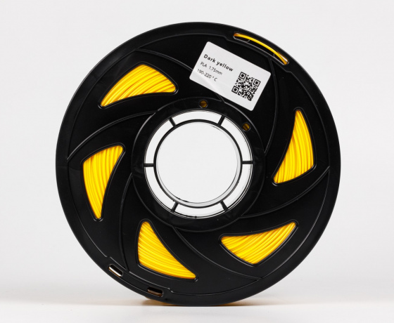 Фото 3 - Темно-жовтий PLA пластик для 3D принтера | Pla Dark Yellow 1кг | 1.75мм | 330м