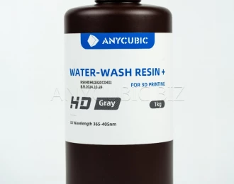 Серая HD Фотополимерная смывающаяся смола водой | Anycubic Water-Wash Resin+ HD Gray 1кг